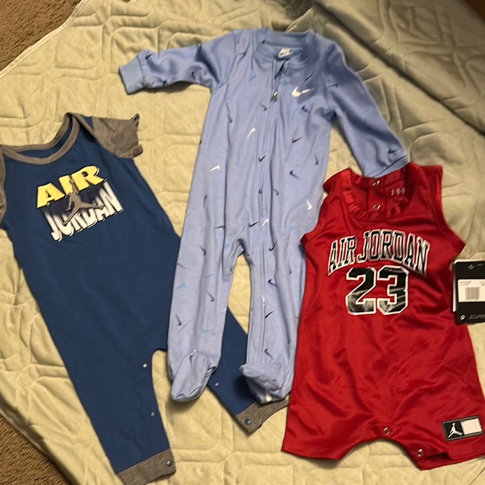 Jordan Kids One Piece Set - Blue, Light Blue, and Red